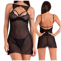 SEKSOWNA KOSZULKA NOCNA TIULOWA KORONKA PASKI L/XL