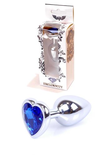 Plug-Jewellery Silver  Heart Plug- Dark Blue na Arena.pl