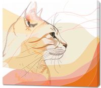 Obraz 100x90cm Delikatny Profil Kota