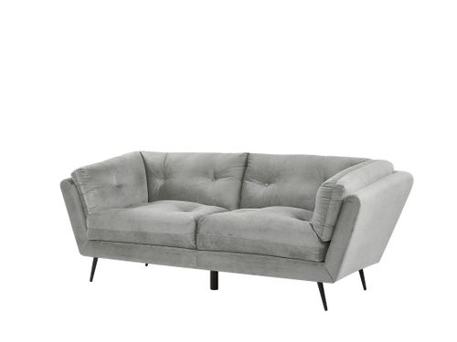 Sofa 3-osobowa welurowa szara LENVIK na Arena.pl