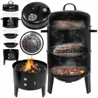 2 x GRILL WĘGLOWY WĘDZARNIA OGRODOWA PALENISKO 3w1 BBQ