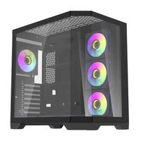 obudowa komputerowa darflash ft418 pro + 7 wentylatory argb (czarny)