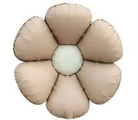 Balon foliowy kwiatek brązowy kawowy latte matowy, 50x50 cm