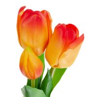 TULIPANY TULIPAN BUKIET GUMOWANE 3SZT JAK ŻYWE POMARAŃCZOWY