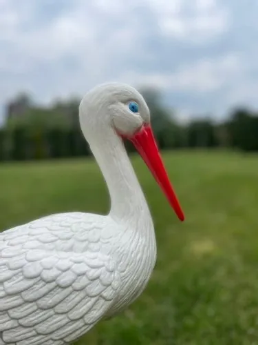 BOCIAN OGRODOWY STOJĄCY FIGURKA DO OGRODU PTAK WBIJANY DUŻY na Arena.pl