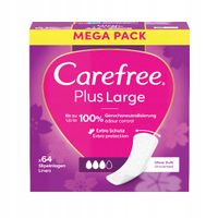 CAREFREE Plus Large wkładki higieniczne Unscented 64szt