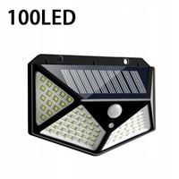 LAMPA SOLARNA NAŚCIENNA OGRODOWA CZUJNIK RUCHU ZMIERZCHU 100 LED MOCNA