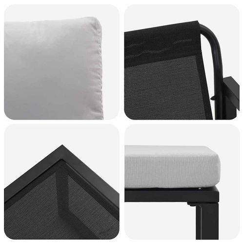 Zestaw Sof na Ogród 4 pcs Czarny 61 x 72.5 x 71 cm Stal na Arena.pl