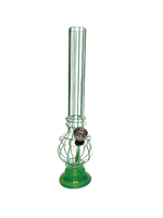 Fajka Wodna z Akrylu Bongo Akrylowe Przezroczyste w Zielone Paski