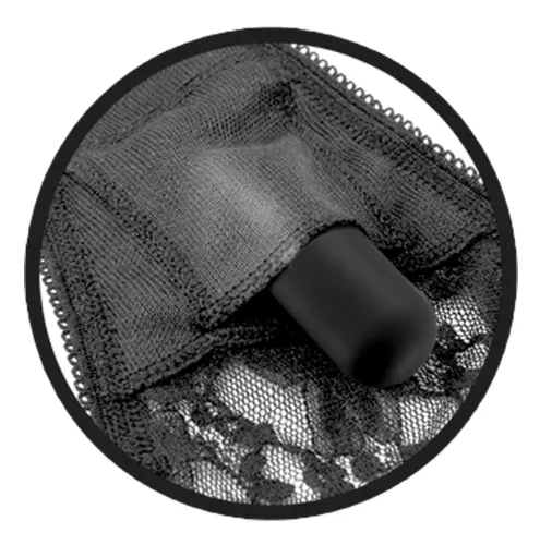 fetish fantasy series mini vibro-bullet czarny z pilotem i stringami s-xl na Arena.pl