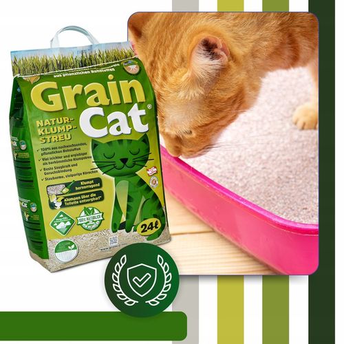 Żwirek dla Kota ZBRYLAJĄCY EKOLOGICZNY 24l Zbożowy BIODEGRADOWALNY do WC na Arena.pl