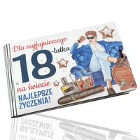 pudełko na pieniądze 16 x 9,5cm banknotówka na 18 urodziny kolor