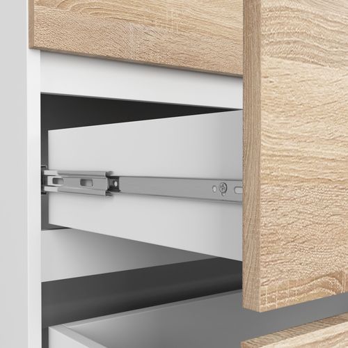 KOMODA K 160 cm 6 SZUFLAD BIAŁA / SONOMA na Arena.pl