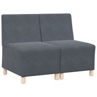 Modułowa sofa bez podłokietników 2 pcs ciemno szary