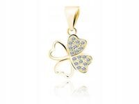 POZŁACANA ZAWIESZKA KONICZYNKA SZCZĘSCIA CYRKONIE