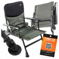 KRZESŁO WĘDKARSKIE FOTEL WĘDKARSKI KARPIOWY REGULOWANE OPARCIE