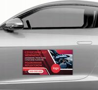 MAGNES na samochód auto MATA MAGNETYCZNA REKLAMA 30x60 CM CZYSZCZENIE AUT