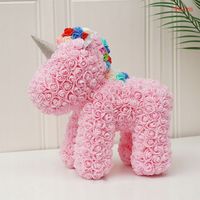 JEDNOROŻEC Z RÓŻ RÓŻOWY PREZENT NA DZIEŃ MAMY BOX