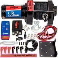 WYCIĄGARKA WCIĄGARKA 3000LB SAMOCHODOWA 12V 1360kg LINA SYNTETYCZNA ŚLIZG