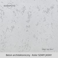 Beton architektoniczny tynk dekoracyjny WEWNĘTRZ 15kg /do 15m² SZARY JASNY