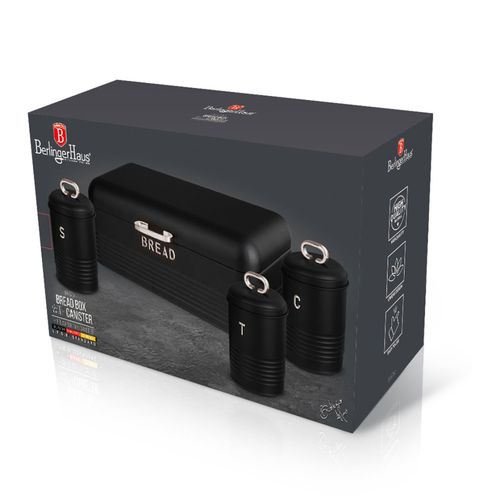chlebak z zestawem pojemników berlinger haus bh-6754 black silver na Arena.pl