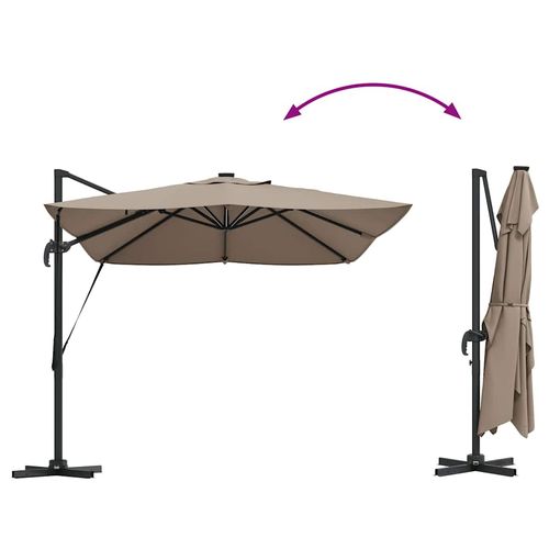 Parasol romański z bocznym mocowaniem Z blokadą Taupe i Czarny na Arena.pl