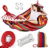 HAMAK XXL OGRODOWY 2 osobowy HUŚTAWKA 260x155 cm WZMOCNIONY PAŁĄK + GRATISY