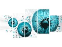 70CM 150CM OBRAZ 5 ELEM TURKUSOWE DMUCHAWCE ŚCIENNY