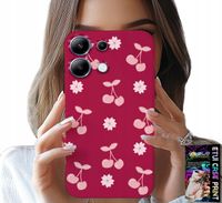 ETUI DO XIAOMI NOTE 13 4G - WISIENKI, WIŚNIE NA BORDOWYM TLE + FOLIA