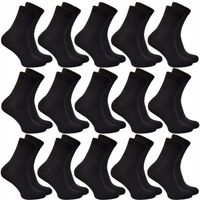15 par SKARPETY męskie SKARPETKI bawełniane sportowe czarne 43/46