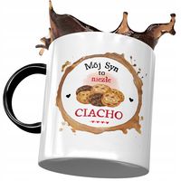 Kubek Czarny Dla Syna Na Dzień Dziecka Prezent Z Nadrukiem Ze Zdjęciem