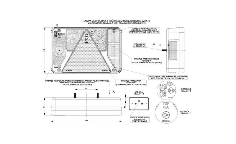 Klosz do lampy tylnej LZT478 (KZT479) zdjęcie 2