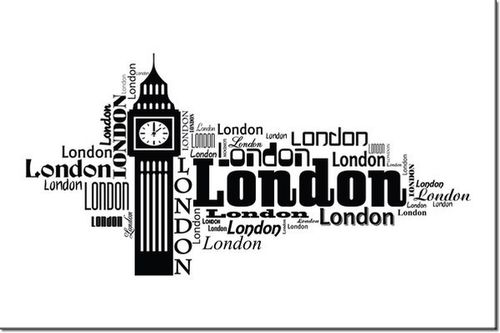 90 60CM OBRAZ NAPIS ...LONDON DRUK PŁÓTNO RAMA na Arena.pl