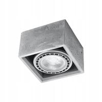 Lampa sufitowa QUATRO 1 Beton GU10 Szara - Sollux Lighting SL.0883