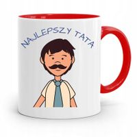Kubek Czerwony Dla Taty Ojca Najlepszy Tata Z Nadrukiem Ze Zdjęciem