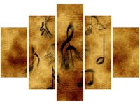 105CM 150CM OBRAZ 5 ELEM NUTY DRUK