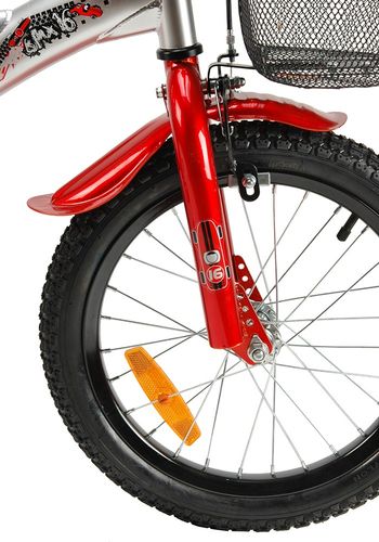 Rower 16 MEXLLER BMX sreb/czerw. + koszyk na Arena.pl