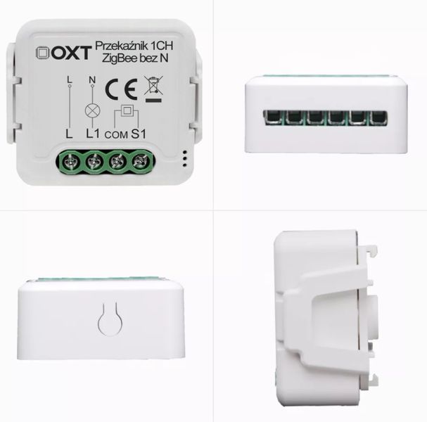 OXT Mini Przekaźnik 1 Obwód bez N ZigBee TUYA 10A Smart zdjęcie 2