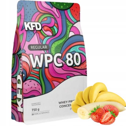 KFD REGULAR WPC 80 BIAŁKO KONCENTRAT BIAŁKA 750g SMAK BANAN-TRUSKAWKA na Arena.pl