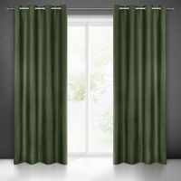 Zasłona gotowa na przelotkach STYLE 140x250 Eurofirany ciemnozielona