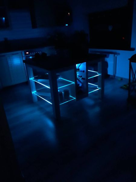 KLIPS LED OŚWIETLENIE SZKLANYCH PÓŁEK ZESTAW ZK-4 zdjęcie 5