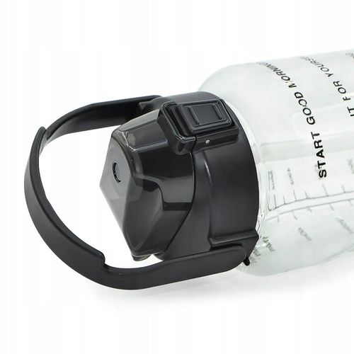 BUTELKA NA WODĘ BIDON Z MIARKĄ ZE SŁOMKĄ PRZYPOMNIENIEM SIŁOWNIA FITNESS 2L na Arena.pl