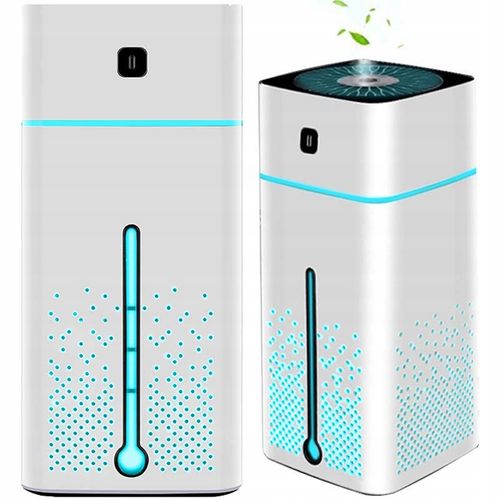 NAWILŻACZ POWIETRZA DYFUZOR ZAPACHOWY AROMATERAPIA 1L LAMPKA LED 3W BIAŁY na Arena.pl