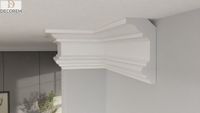 Listwa przysufitowa DLP38 12cm x 6cm gzyms sztukateria XPS faseta DECOREM