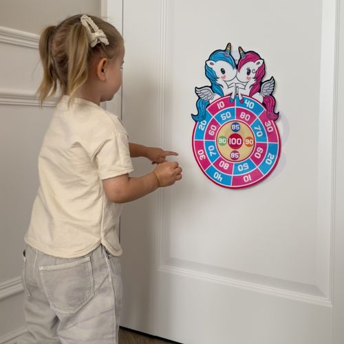 WOOPIE Gra Zręcznościowa w Rzutki na Rzepy Zestaw 2w1 Tarcza Wyrzutnia Jednorożec na Arena.pl