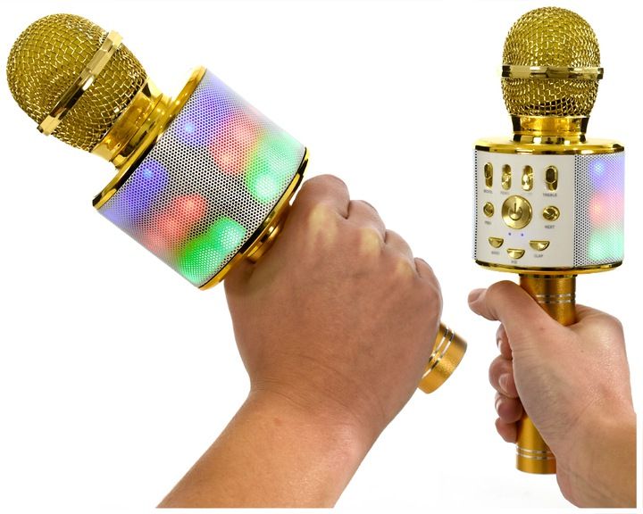 MIKROFON KARAOKE GŁOŚNY Z LAMPKAMI LED DMX ECHO zdjęcie 4