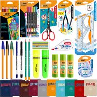 BIC WYPRAWKA SZKOLNA DLA KLAS 5-8 KREDKI ZESZYTY OŁÓWKI DŁUGOPISY GRATIS