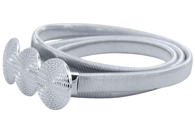 Srebrny Pasek Metalowy Sprężynka Pancerka Snake zdjęcie 4