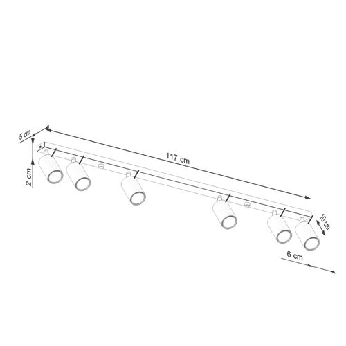 Plafon RING 6L ochra czerwona na Arena.pl