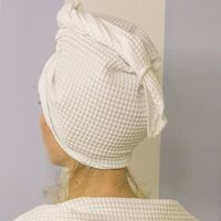 Turban Do Suszenia Włosów | Wafel Biały